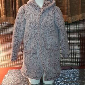 KNAPPSTUDIO Womans  Purple‎ Fleece Hooded Open Front S New no tags